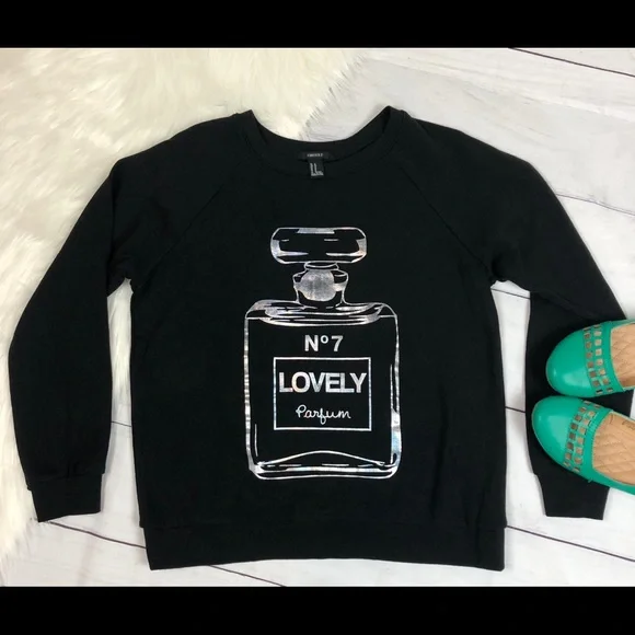 Forever 21 No 7 Parfume Perfume Sweatshirt Sweater - Picture 5 of 7